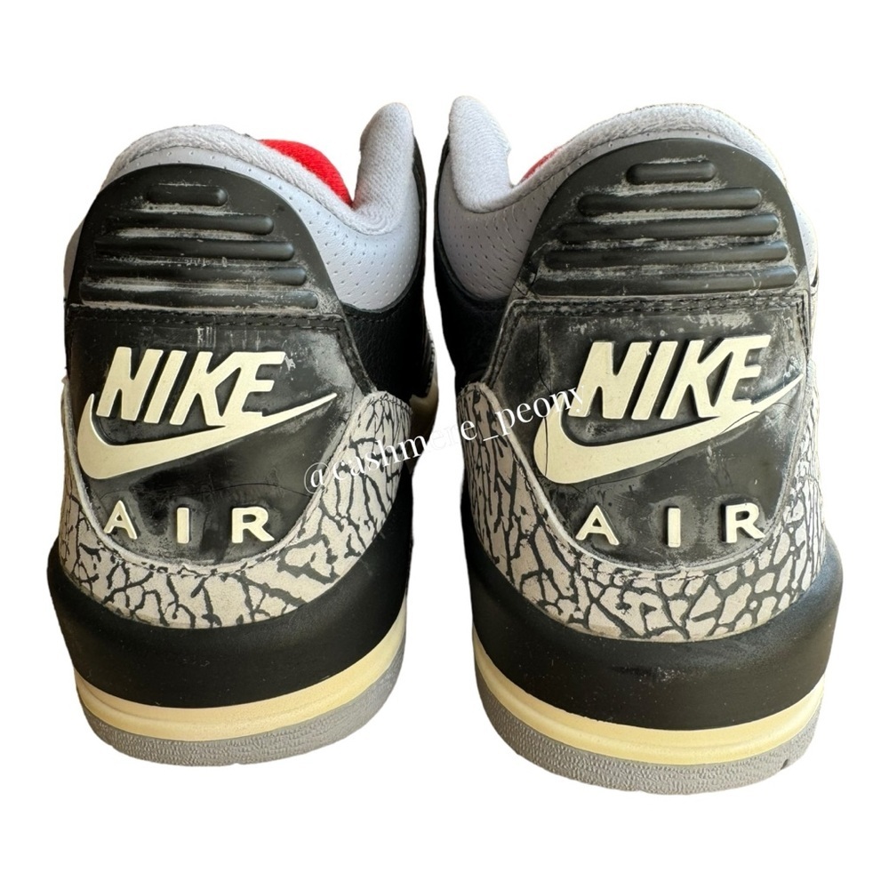 NIB Nike Air Jordan 3 Retro 2001 Black Cement 136064-001 Men Size 12 DEADSTOCK - Picture 10 of 13